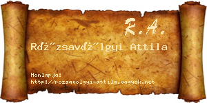 Rózsavölgyi Attila névjegykártya