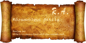 Rózsavölgyi Attila névjegykártya