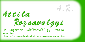 attila rozsavolgyi business card